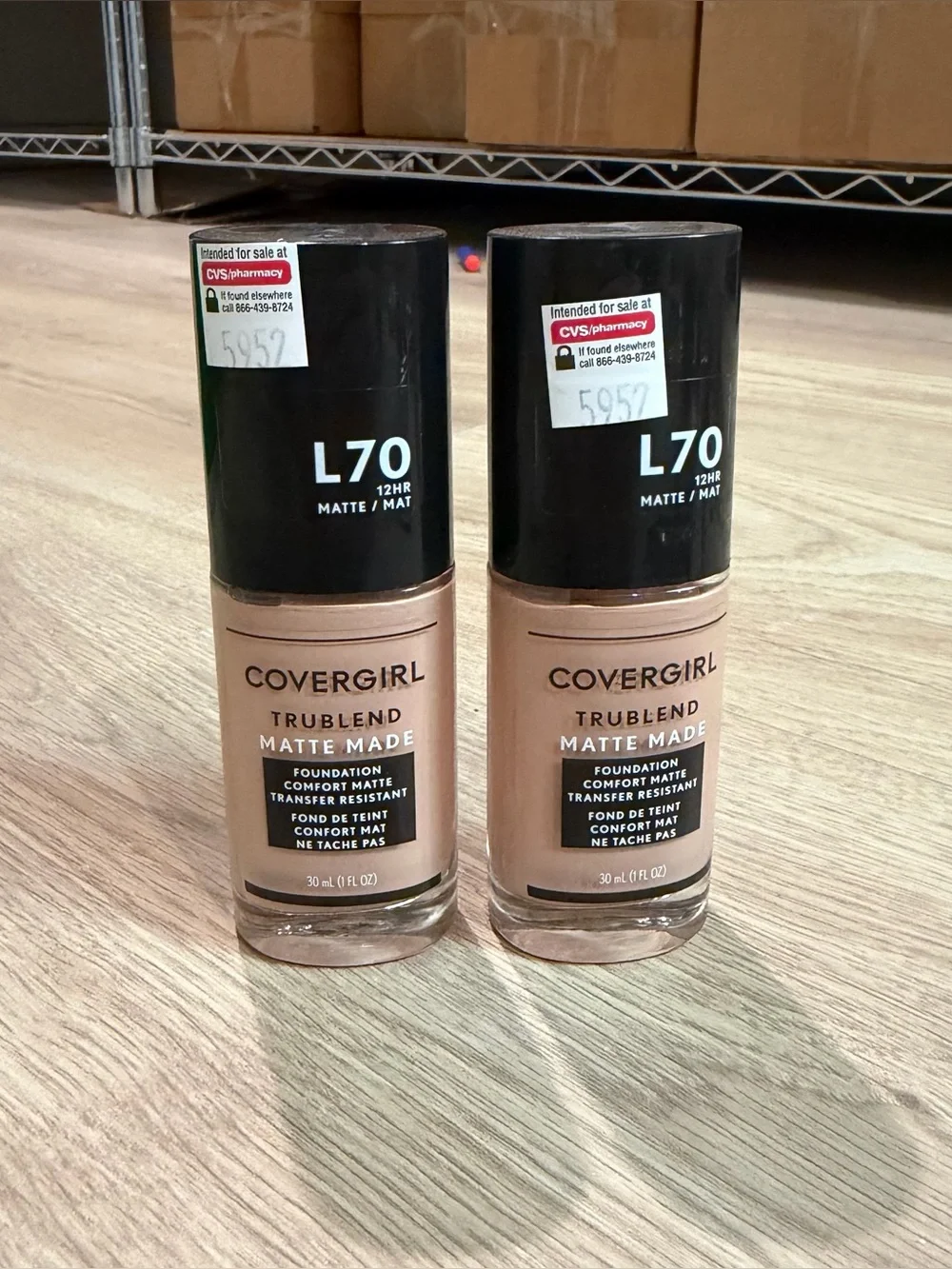 COVERGIRL TruBlend Matte Made Liquid Foundation L70 Natural Ivory 2x lot Sealed